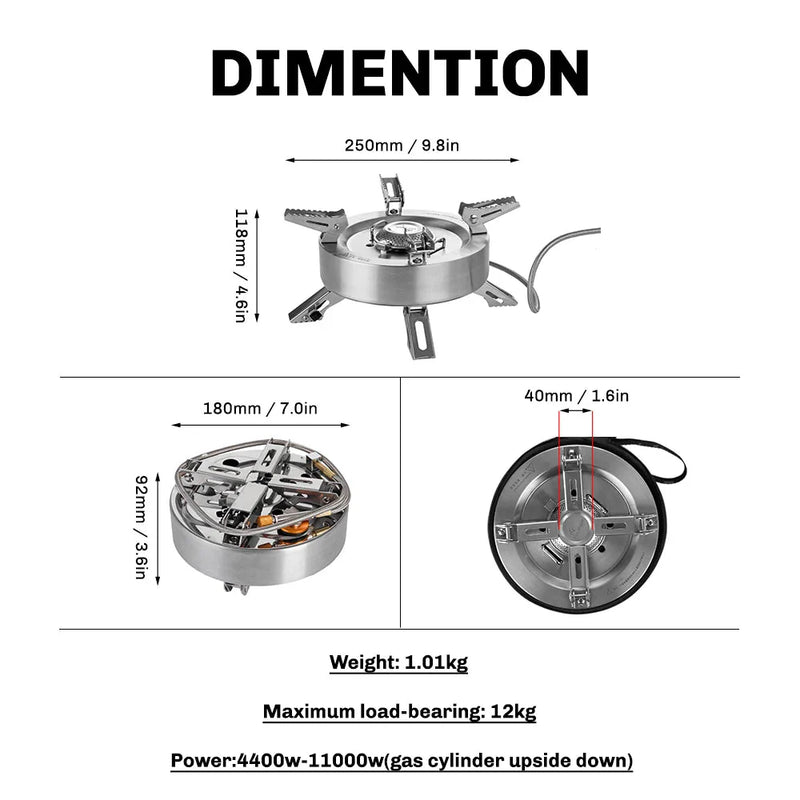 Saturn Dual-Mode Stove | 4.4–11.0 kW | Fire Maple