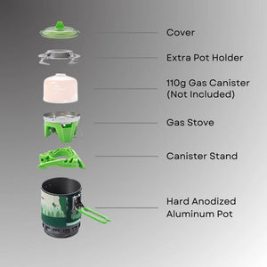 Star X3 Cooking System | 0.8L Pot | Stainless Steel & Anodized Aluminum | Fire Maple