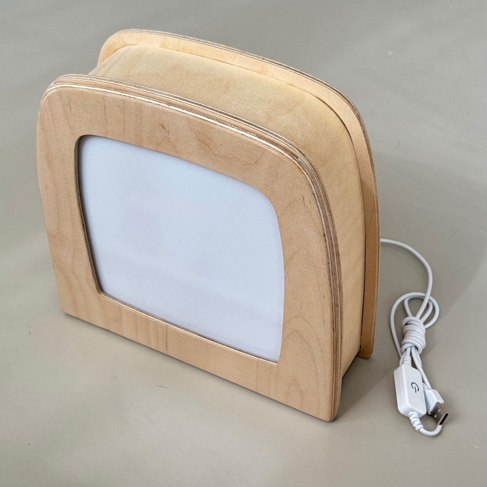 The Toverlux wooden lamp base without an illustrated insert