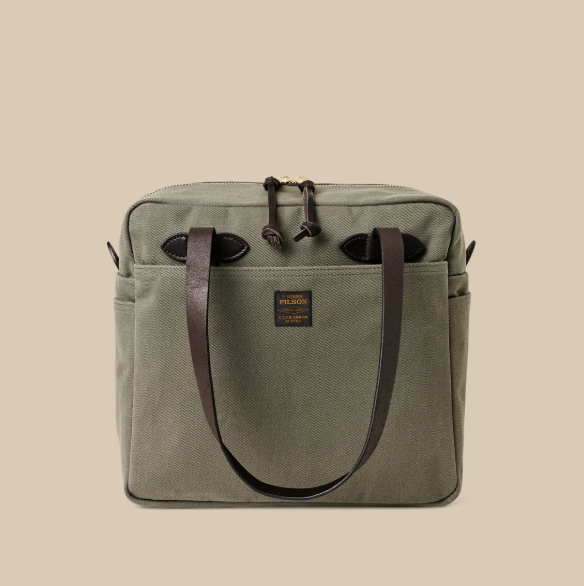 Rugged Twill Zipper Tote