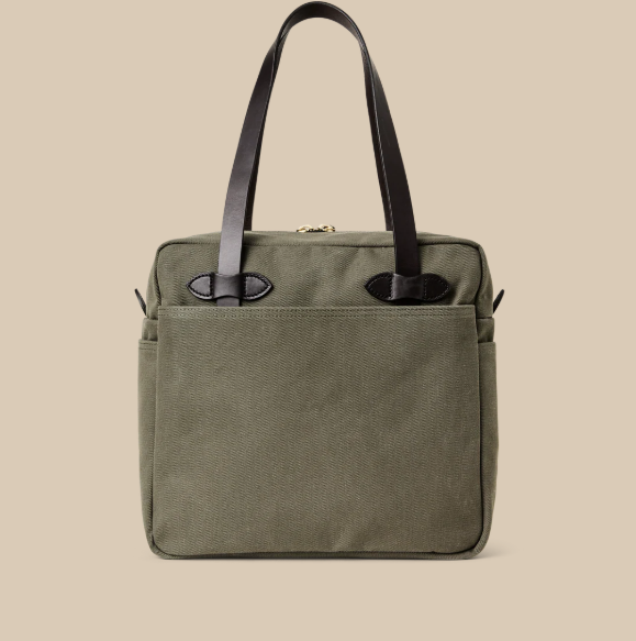 Rugged Twill Zipper Tote Bag