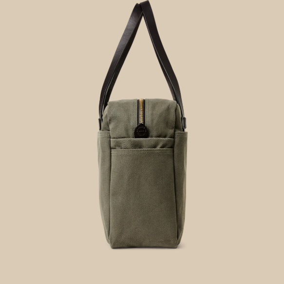 Rugged Twill Zipper Tote Bag