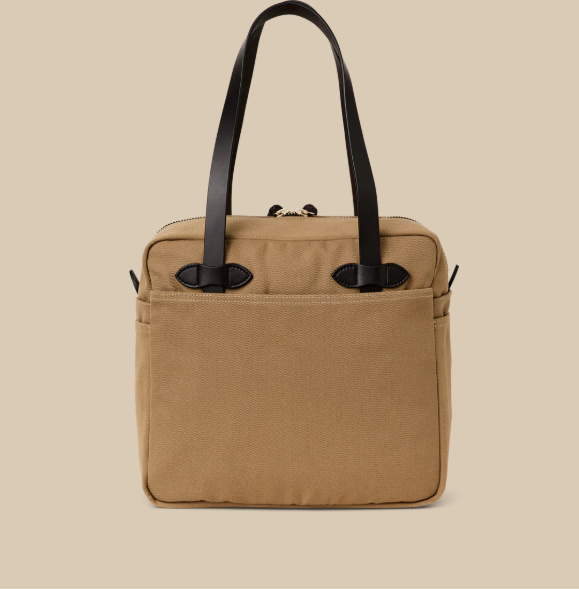 Rugged Twill Zipper Tote Bag
