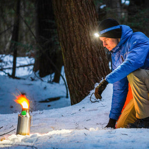 Kelly Kettle Trekker Stainless Steel Kit | 20oz Kettle, Cook Set & Hobo Stove | Solo Camping System