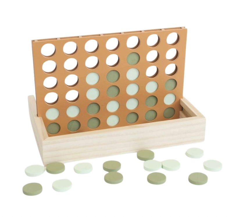 Wooden Four in a Row Game | Travel Size