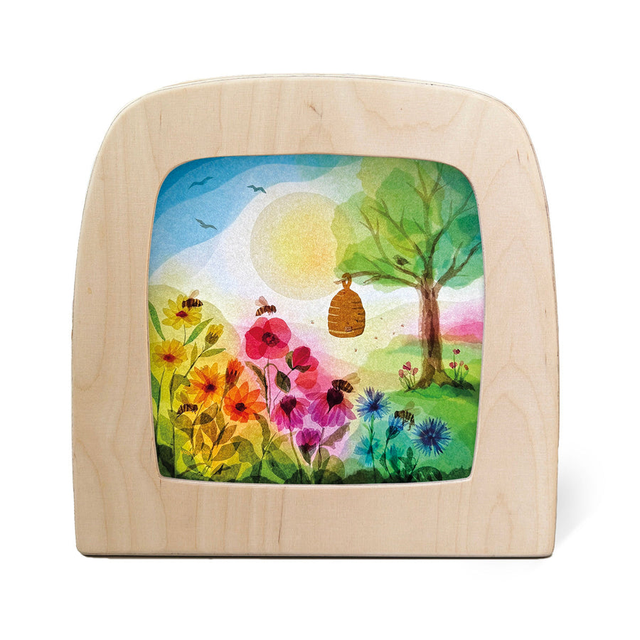 Honeybees illustrated insert shown in a Toverlux frame