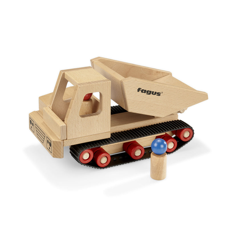 Caterpillar Dumper | Handcrafted Wooden Toy Truck | Fagus Germany