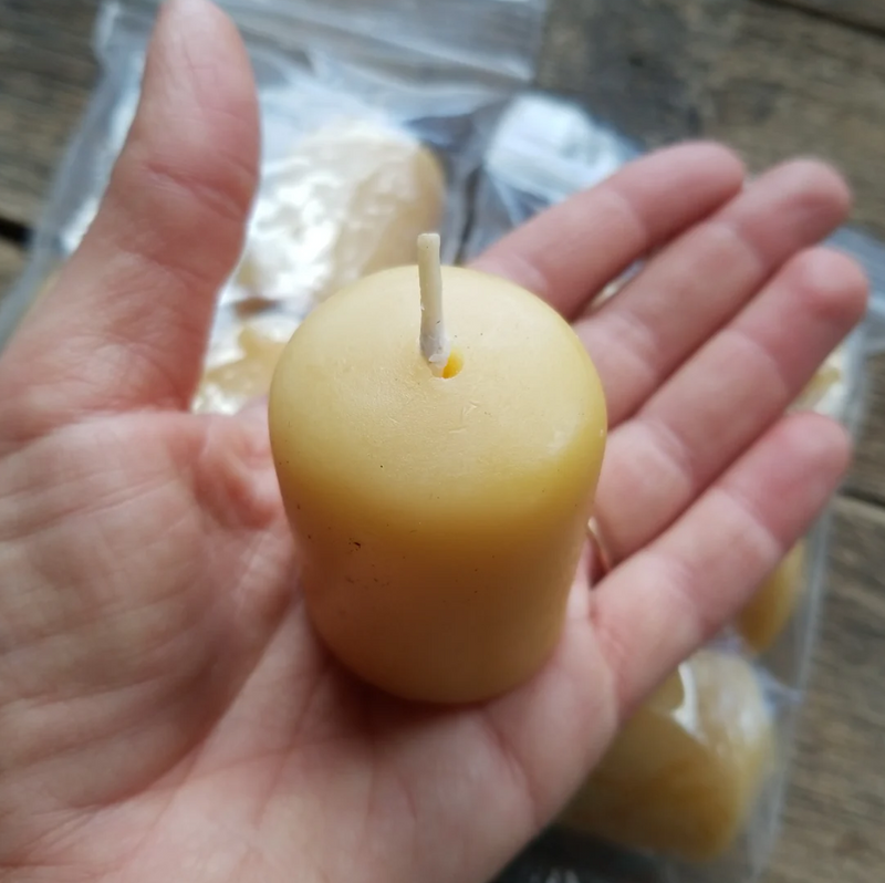 Beeswax Votives | 2 Sizes | 100% Cotton Wick