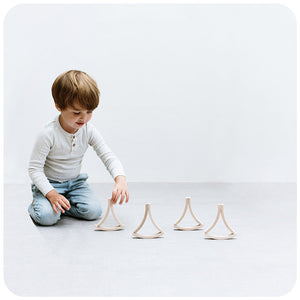 Abel Blocks Mini 12 | Curved Beech Wood | 60° Arc