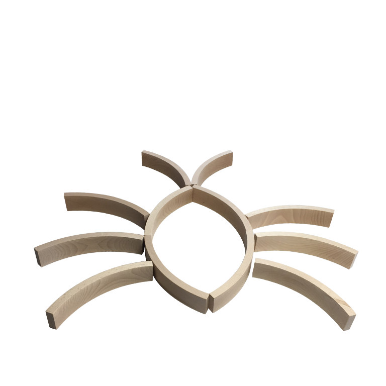 Abel Blocks Mini 12 | Curved Beech Wood | 60° Arc