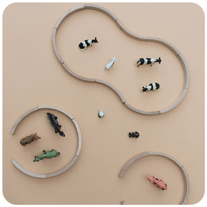 Abel Blocks Mini 36 | Curved Beech Building Blocks | 60° Arcs