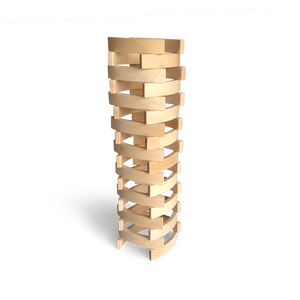 Abel Blocks Mini 36 | Curved Beech Building Blocks | 60° Arcs