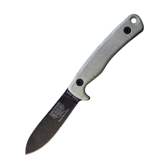 Ashley Game Knife | 3.5" 1095 Carbon Steel Blade | Canvas Micarta Handle | Leather Sheath