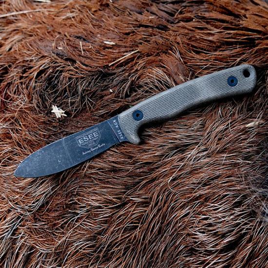 Ashley Game Knife | 3.5" 1095 Carbon Steel Blade | Canvas Micarta Handle | Leather Sheath