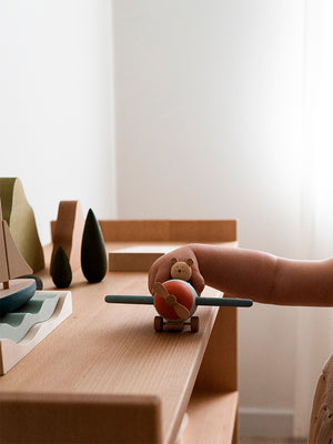Aviator Mouse | Wooden Toy Plane | 13 x 18.5 cm | SABO concept