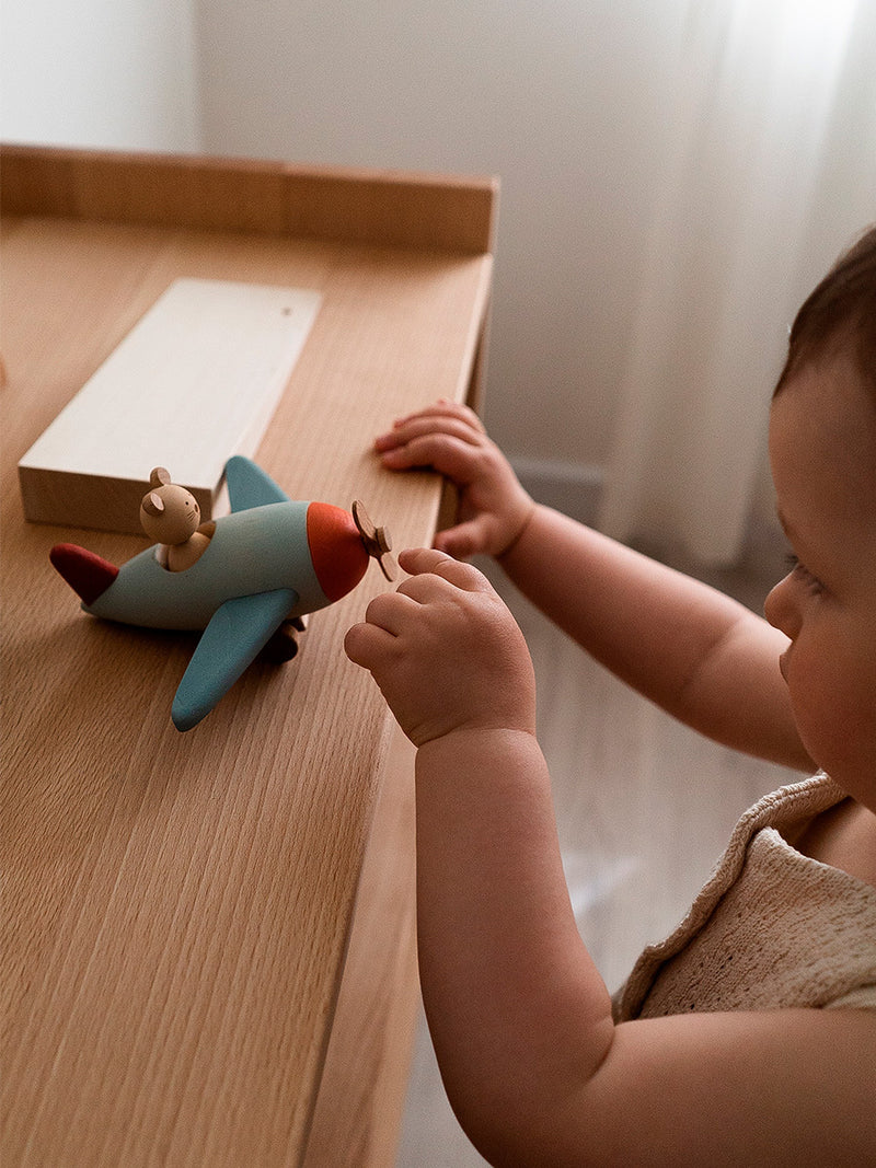 Aviator Mouse | Wooden Toy Plane | 13 x 18.5 cm | SABO concept