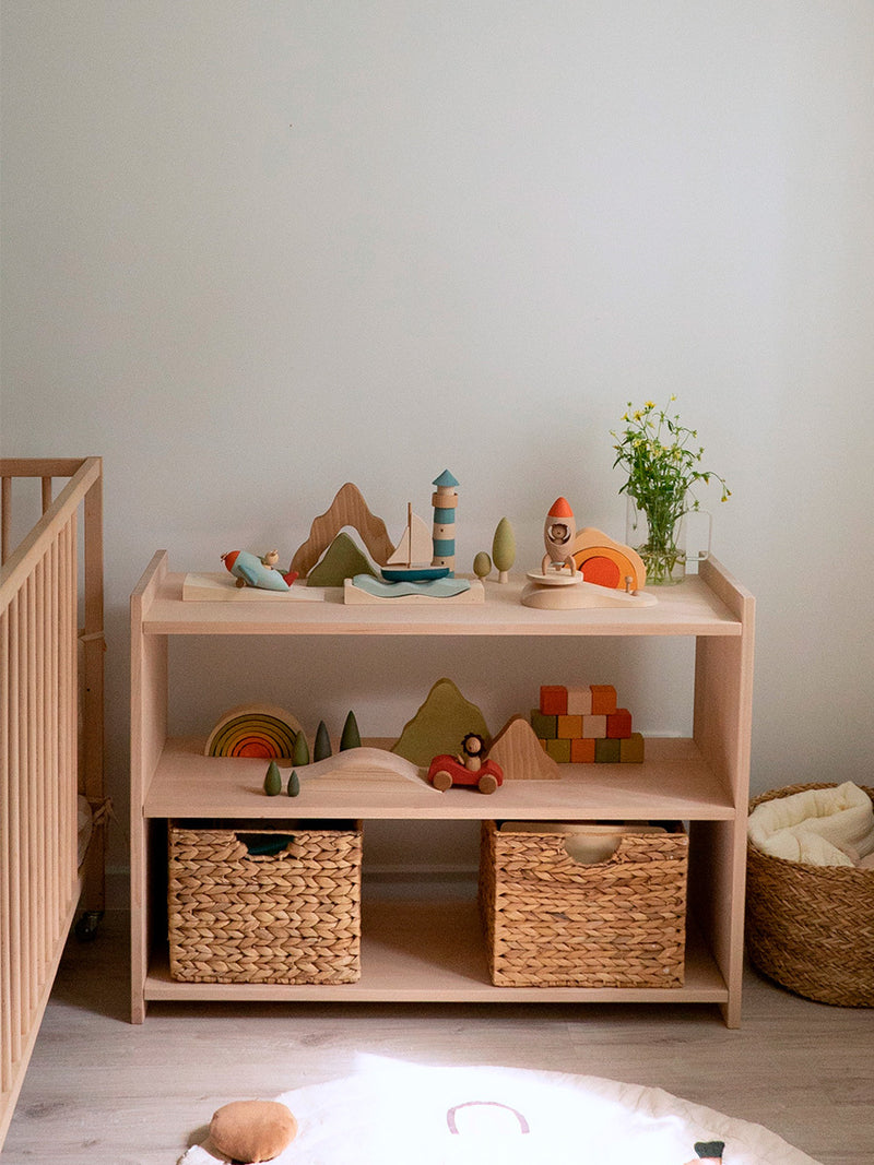 Wooden Sailboat | Magnetic Sail | Natural Beech & Linden | 11 x 4 x 12.5 cm