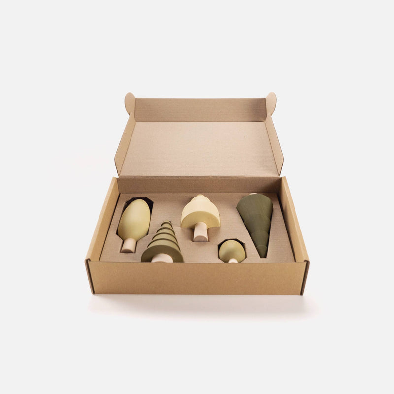 Wooden Tree Mini Set | 5 Trees | Solid Wood | SABO Concept