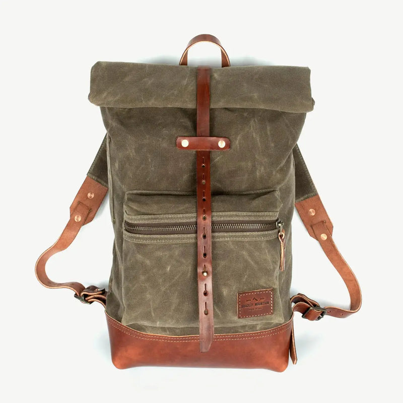 The Biographer Rucksack | Field Tan | Waxed Canvas | Made in USA