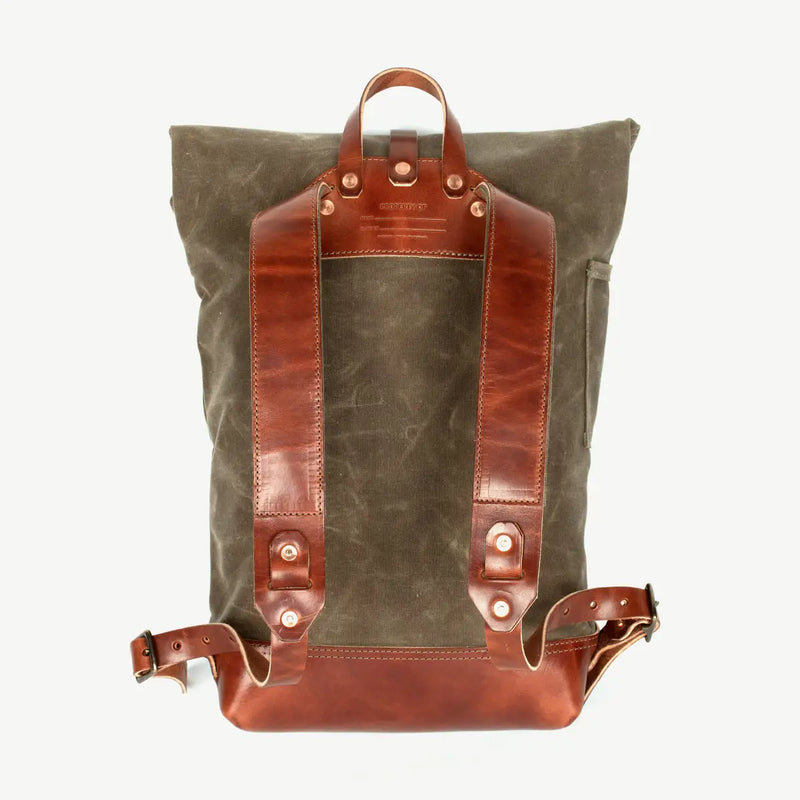 The Biographer Rucksack | Field Tan | Waxed Canvas | Made in USA