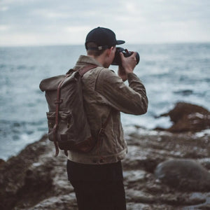 The Biographer Rucksack | Field Tan | Waxed Canvas | Made in USA