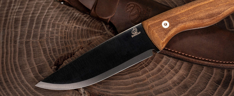 BSH3 Bushcraft Knife | Walnut Handle + Leather Sheath