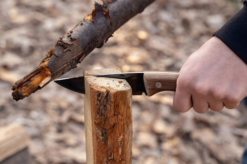BSH3 Bushcraft Knife | Walnut Handle + Leather Sheath