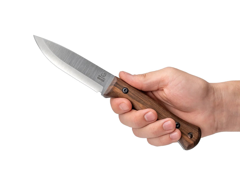 BSH6 Breeze Bushcraft Knife | Walnut Handle + Leather Sheath
