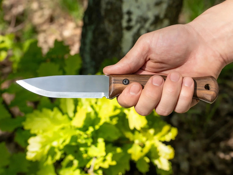 BSH6 Breeze Bushcraft Knife | Walnut Handle + Leather Sheath