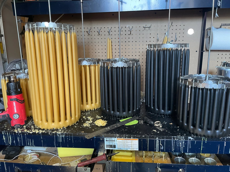 Hand-Dipped Beeswax Taper Candles | Sold in Pairs
