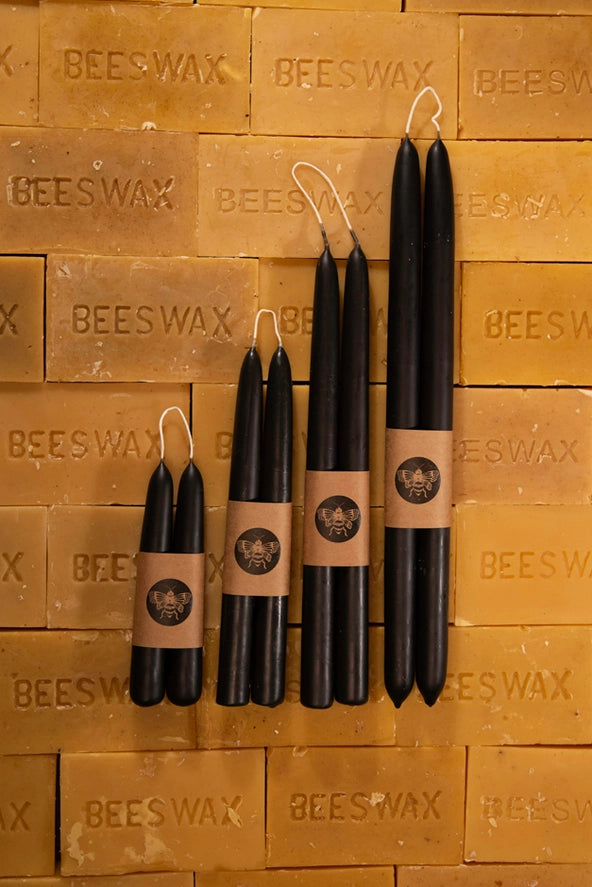 Hand-Dipped Beeswax Taper Candles | Sold in Pairs