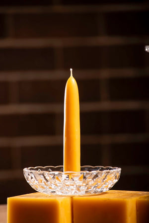 Hand-Dipped Beeswax Taper Candles | Sold in Pairs