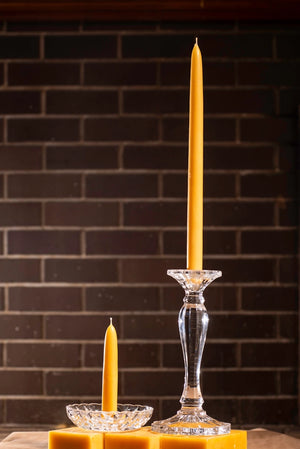 Hand-Dipped Beeswax Taper Candles | Sold in Pairs