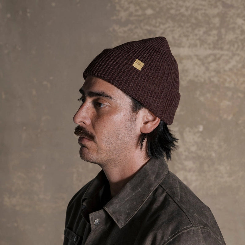 Wool Watch Cap — Maroon