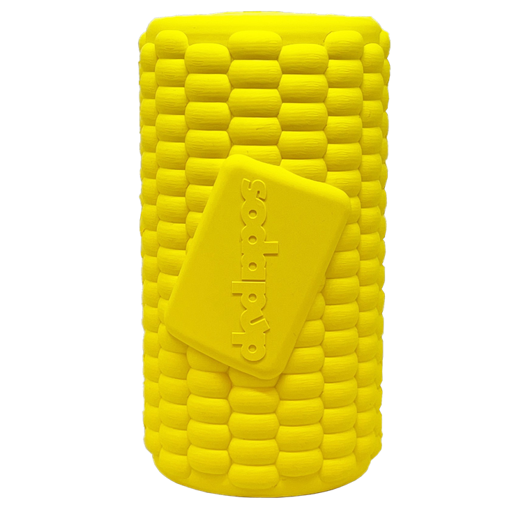 Corn on the Cob Dog Toy | Natural Rubber Treat Dispenser | USA Made