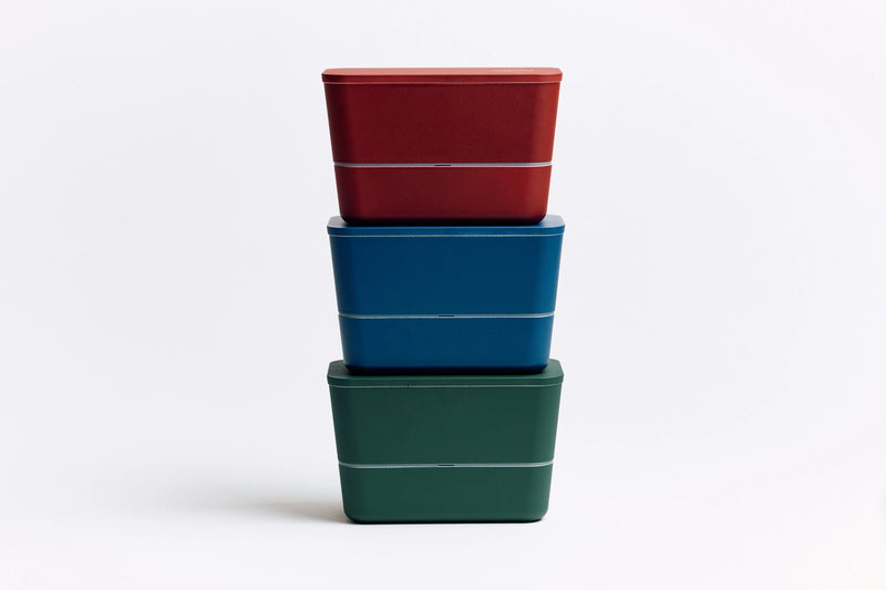 Bento Flat Dual Box | 33.8oz | Plant-Based Plastic