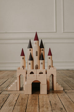 Great Kingdom Wooden Blocks | 65-Piece Set | Linden Wood