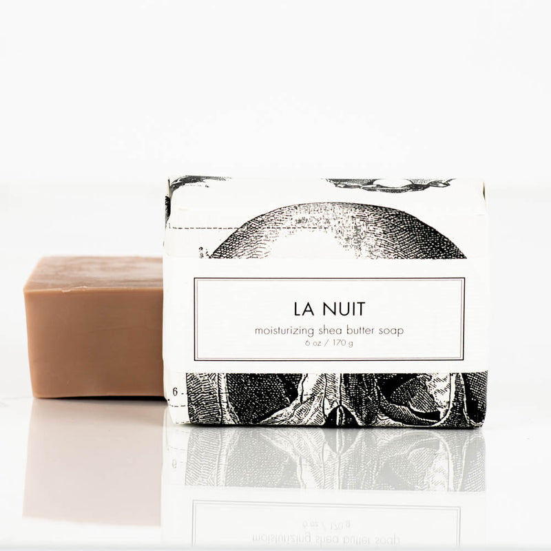 La Nuit Shea Butter Soap | 6oz | Amber, Myrrh, Vanilla, Egyptian Musk, French Lavender