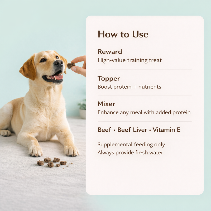 Freeze-Dried Beef Dog Treats | 100% USA Beef | 16oz | Single Ingredient