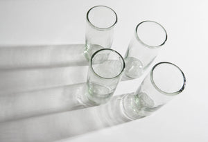 Handblown Clear Highball Glasses | Set of 4, 16 oz