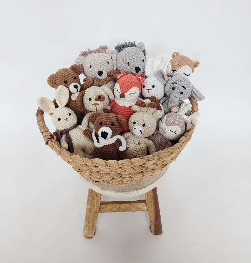 Mini Crochet Animals | Handmade Cotton Amigurumi | 5.5"–10" tall