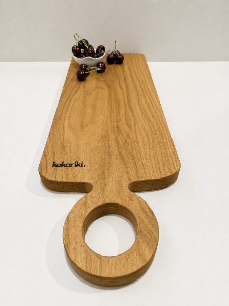 The Halo Serving Board in white oak — view 1