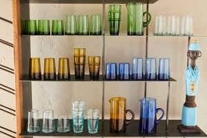 Moroccan Cone Jug | Clear | Hand-Blown Recycled Glass