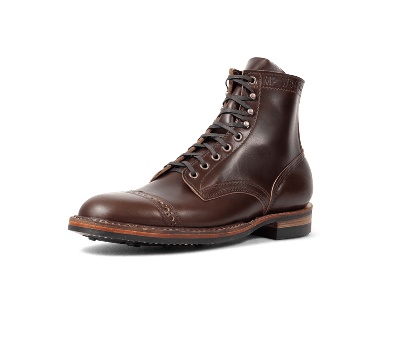 Sherman Toe Cap Boot Brown Chromexcel detail 5