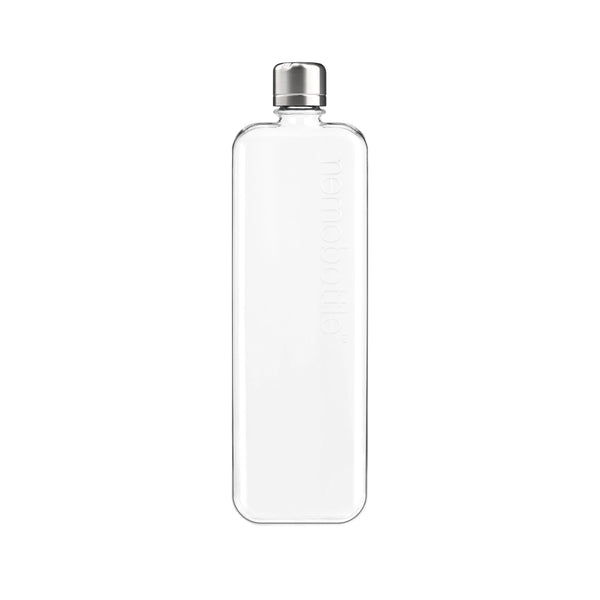 memobottle Slim Water Bottle — flat profile, 15oz, fits in narrow side pockets