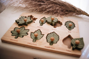 Montessori Leaf Puzzle | 8-Piece Timber Puzzle | Ages 2+