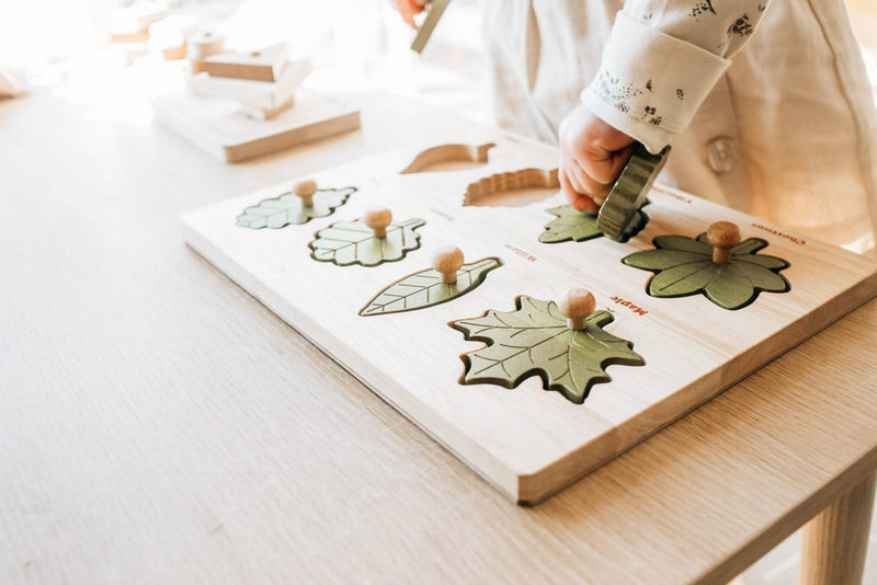 Montessori Leaf Puzzle | 8-Piece Timber Puzzle | Ages 2+