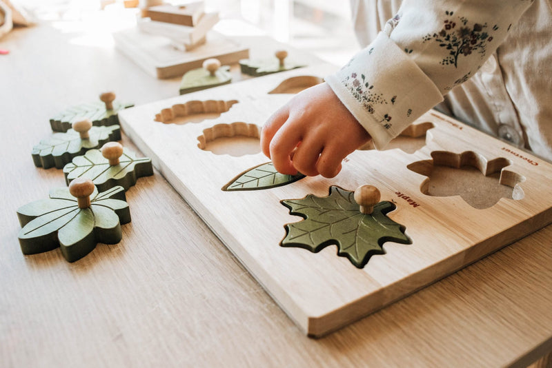 Montessori Leaf Puzzle | 8-Piece Timber Puzzle | Ages 2+