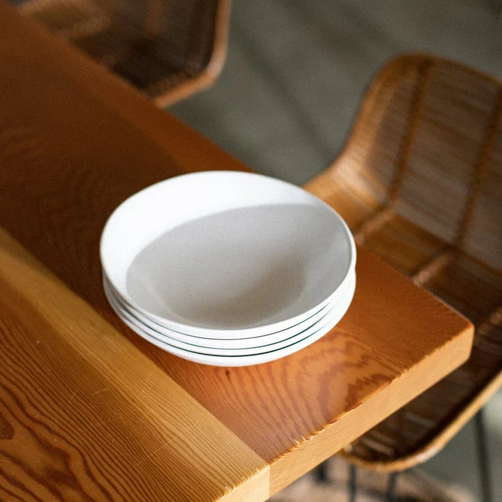 Hand-Finished Stoneware Pasta Bowls | Set of 4