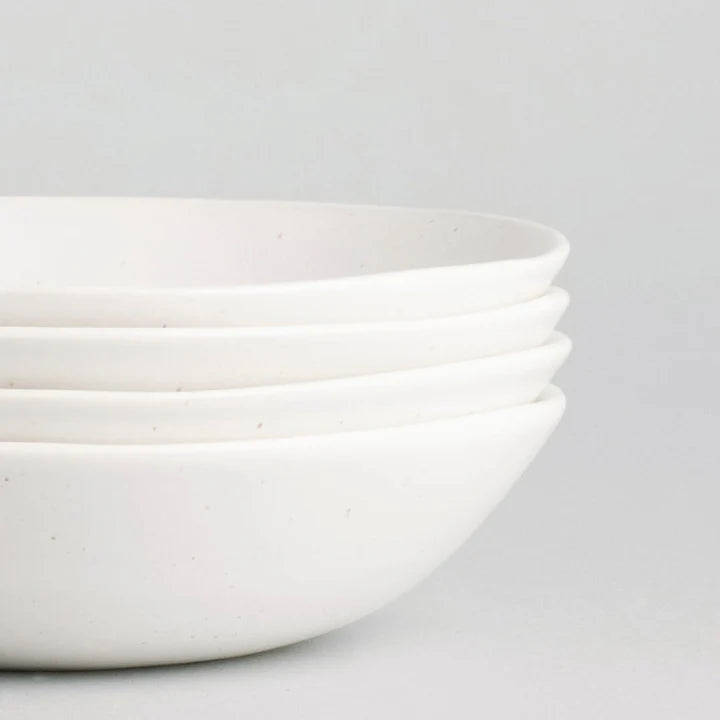 Hand-Finished Stoneware Pasta Bowls | Set of 4